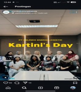 Konten Instagram Pembuatan Editing Vidio Serta Caption Memperingati Hari Kartini @ptpelindoenergilogistik