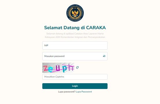 Cara Daftar Akun Caraka Kemenimipas